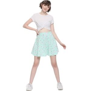 Hot Topic Alpaca Mint Skater Skirt